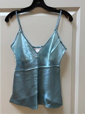 Gold Hawk GH449 100% Silk Dream Blue Three-Tone Camisole